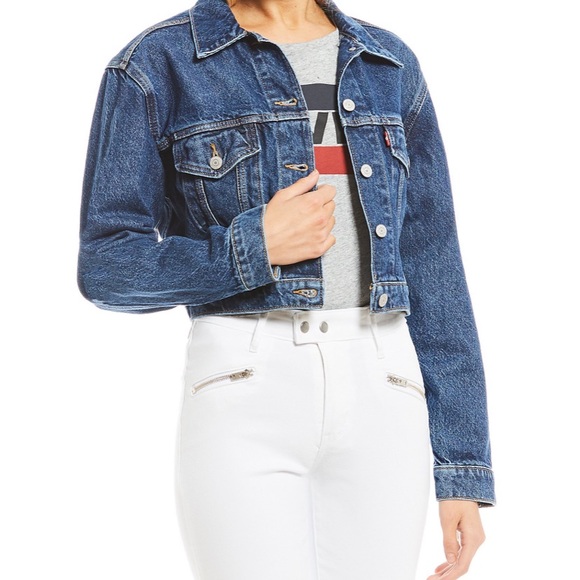 levi's cropped jean jacket